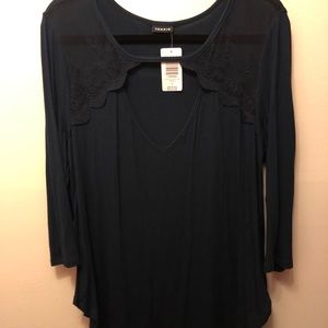 Torrid Keyhole Lace Inset Tunic